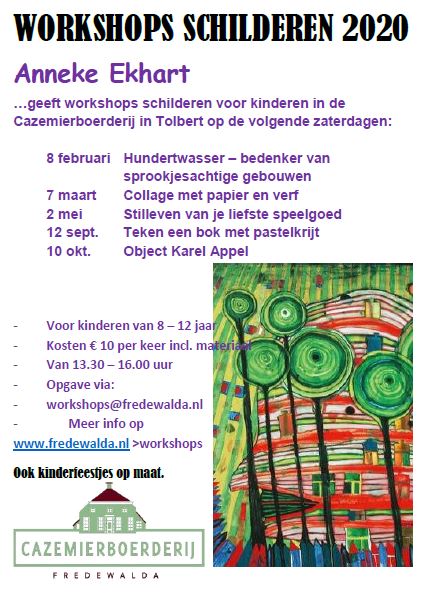 folder schilderworkshop voor kinderen 2020